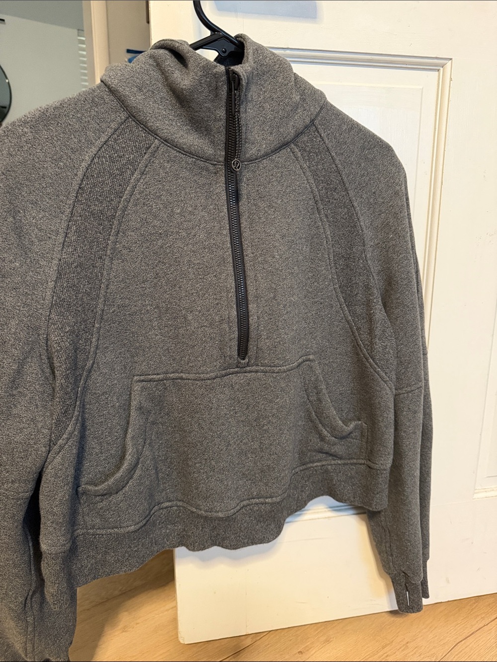 lululemon athletica Gray Half-Zip Hoodie Sweatshirt